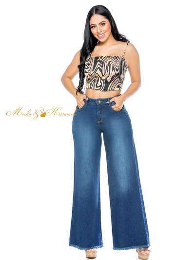 Smooth Talker- 8058 Maxing & Relaxing Slouchy Jeans- Medium Blue Wash